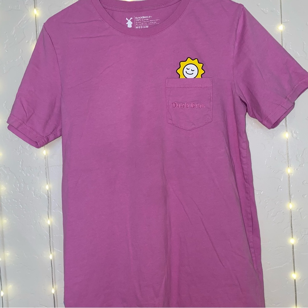 Pink Radiate Positivity Dutch Bros Tee